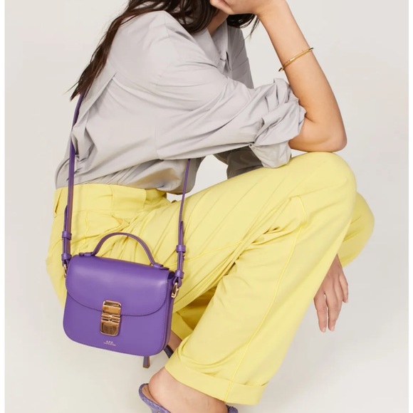 APC mini grace top handle bag in purple - Picture 3 of 8